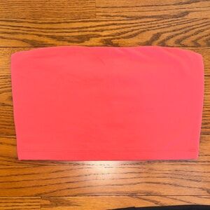 Pink Coral Strapless Bandeau Top